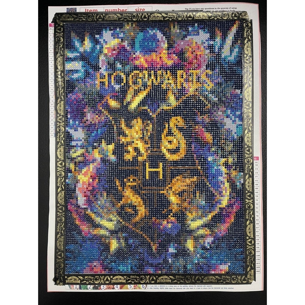 Finished Harry Potter Hogwarts Crest Diamond Painting 40x30cm